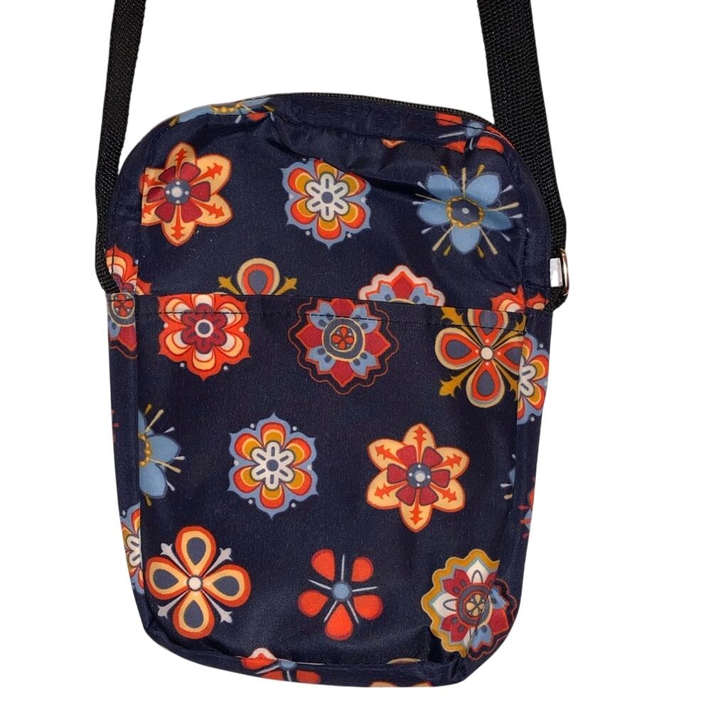 Blue Patterned Crossbody Purse